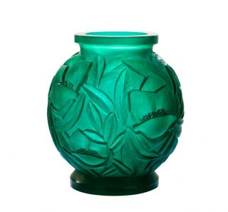 Daum Vase Large Emerald Green Crystal 05584 Limited Edition Made In France
