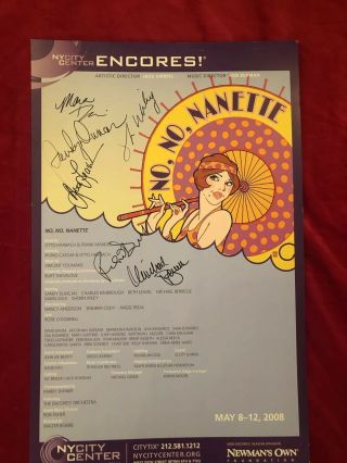 No No Nannette Encores Broadway Poster Window Card Signed Rosie O’donnell Duncan