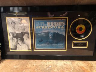 Beach Boys Autographed Album Cover Autographed Picture With Signed Check Psa Dna