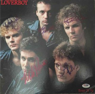 Loverboy Keep It Up Autographed Signed Album Lp Record Certified Psa/dna Aftal