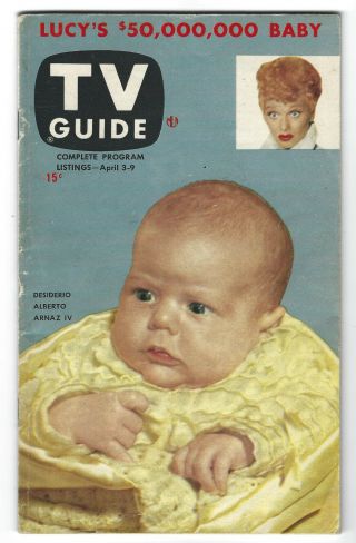1953 Tv Guide - Issue 1 - Lucy - Lucille Ball & Desi Arnaz Jr.  - No Label