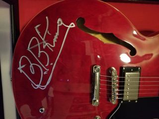 Bb King Signed Guitar Psa/dna Big Bold Autograph Loa