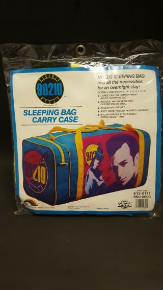 1992 Beverly Hills 90210 Sleeping Bag Carry Case,  Dylan Luke Perry,  Rare,