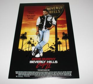 Actor Eddie Murphy Signed Beverly Hills Cop Ii 12x18 Movie Poster W/coa