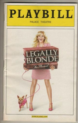 Laura Bell Bundy " Legally Blonde " Playbill Opening Night 2007 Orfeh