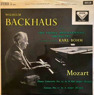 Rare Classic Lp Backhaus Bohm Mozart Concerto Piano Og Uk Decca Wbg Ed1 Sxl 2214