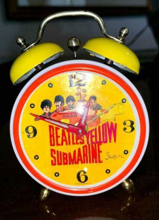 1968 Beatles Yellow Submarine Alarm Clock By Sheffield