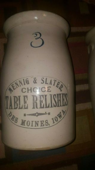 Red Wing Stoneware Advertising Crock Menning And Slatter Des Moines Iowa