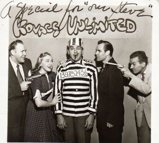 ERNIE KOVACS.  Early 1953 CBS - TV NY Show KOVACS UNLIMITED photo signed by six 6