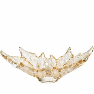 Lalique Champs - Elysees Grand Bowl Gold Luster Crystal 10599500