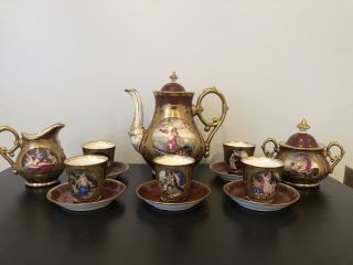Royal Vienna Style Rpm (royal Porcelain) Tea Set