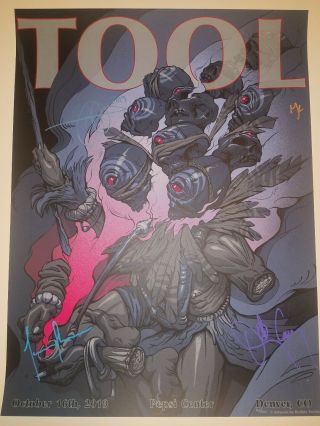 Tool Signed Autographed Poster Pepsi Center October 16th Trevino