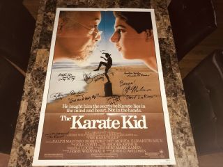 The Karate Kid Rare Cast Signed 1 - Sheet Movie Poster Ralph Macchio,  7