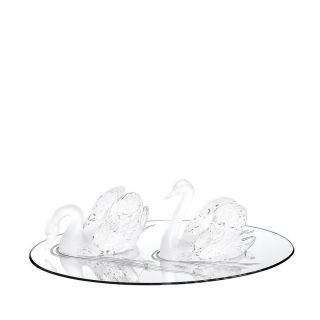 Lalique Swan Mirror Clear Crystal 1161700