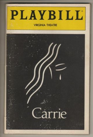 " Carrie " 1988 Playbill Flop Betty Buckley Linzi Hateley