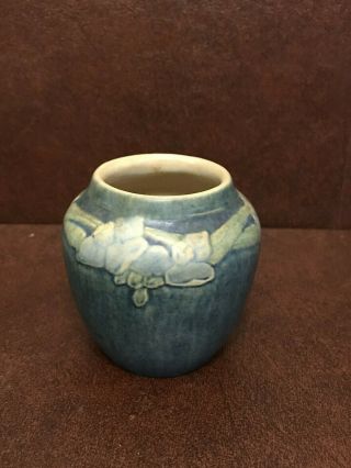 Antique C1913 - 15 Joseph Meyer Newcomb College Vase Matte Blue Green Art & Craft