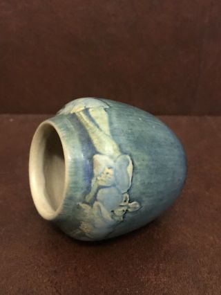 Antique C1913 - 15 Joseph Meyer Newcomb College Vase Matte Blue Green Art & Craft 6