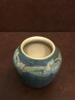 Antique C1913 - 15 Joseph Meyer Newcomb College Vase Matte Blue Green Art & Craft 7