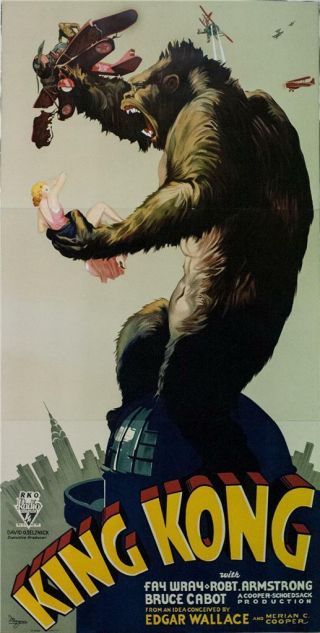 King Kong 3 Sheet Movie Poster 1933 Fine Art Lithograph Hand Pulled S2