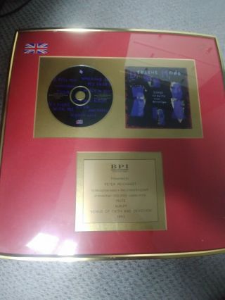 Depeche Mode - Songs of Faith of Devotion - Gold Disc BPI Award 2