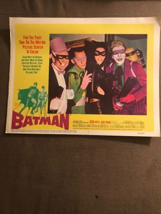 Vintage 1966 Batman Movie Lobby Cards (1 - 8) Rare Complete Set 5
