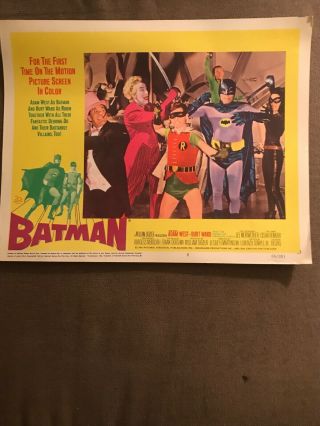 Vintage 1966 Batman Movie Lobby Cards (1 - 8) Rare Complete Set 9