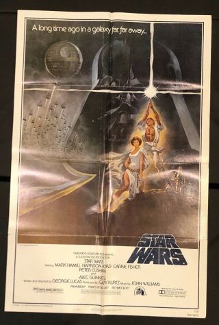 Star Wars 1977 Style A One Sheet (27 " X 41 ") Ss/folded Movie Poster
