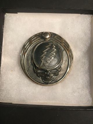 Owsley Stanley Silver Steal Your Face Belt Buckle W/ Cert Grateful Dead 5