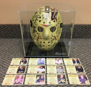 Signed By 12 Jason Voorhees Friday The 13th Neca Hockey Mask Prop Statue Figure