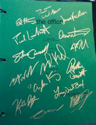 The Office " The Job " Studio Script Signed By Steve Carell & Entire Cast