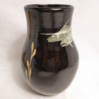 Soudaneze Series - Claude Leffler - Owens Pottery Fish Vase