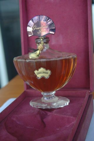 Rare 1930 Shalimar Guerlain Baccarat Perfume Bottle Belgique Label & Box