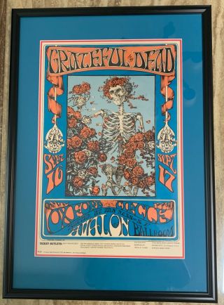 Fd - 26 (3) Grateful Dead Avalon Ballroom Iconic Skull And Roses