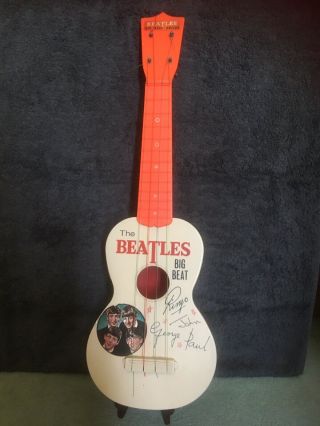 Beatles 1960s Selcol Big Beat Plastic Toy Guitar Collector 