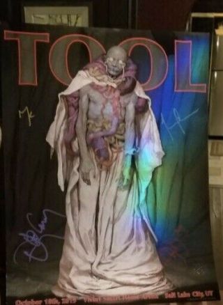 Tool Autographed Slc October 18th 2019 Official Poster Hand Numbered
