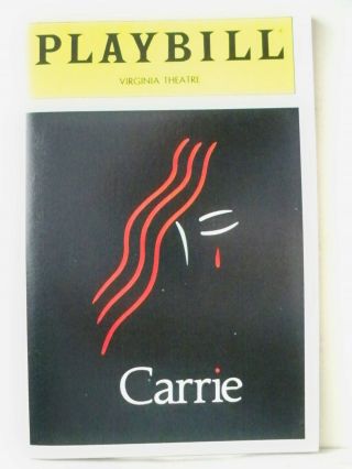 Carrie Playbill Betty Buckley / Linzi Hateley / Darlene Love / Stephen King 1988