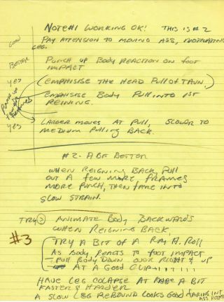 Empire Strikes Back Taun Taun Stop Motion Animation Notes Phil Tippett 29 pages 3