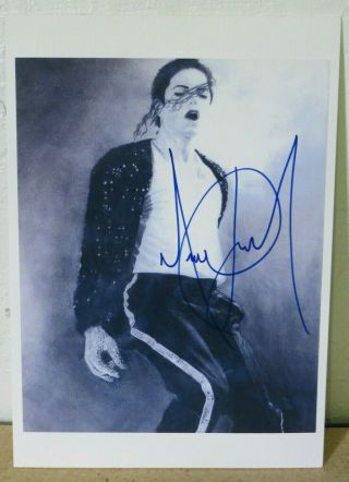 Michael Jackson Vintage Autographed 8x10 Black & White Photo With Jsa Letter