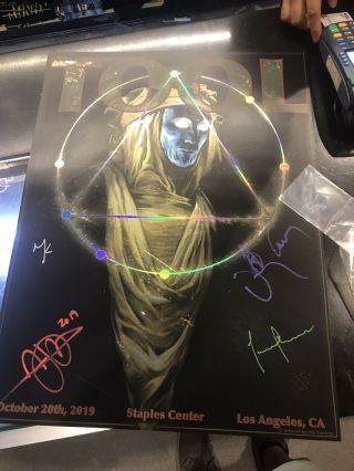 Tool La Staples Center 10/20 Autographed Poster (very Limited)