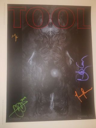 Tool Signed Autographed Poster Pepsi Center October 15th