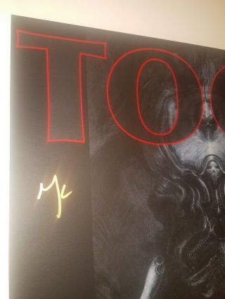 Tool signed autographed poster pepsi center October 15th 5
