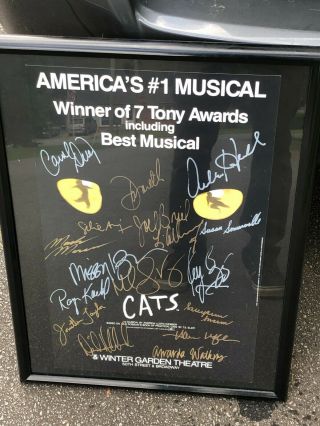 Cats Broadway Cast Signed Autograph Poster 7 Tony Award Winner Vintage