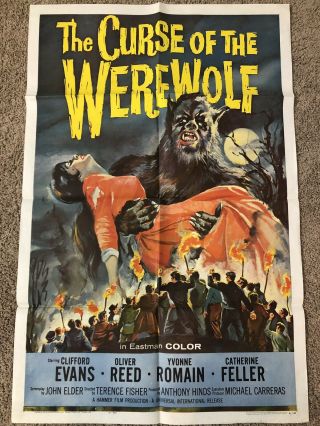 Curse Of The Werewolf 27 " X 41 " Ss/folded Movie Poster - 1961