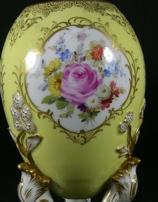 Rare Meissen footed ' Yellow Egg ' with removable lid.  Late 19th Century. 5
