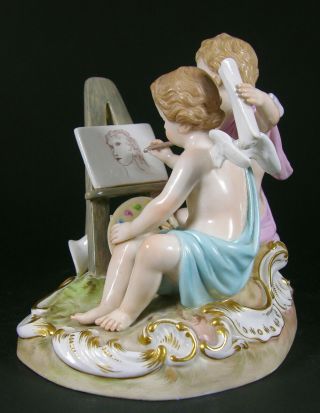 Meissen Model 2462 - ' Allegories of a Sculptor and Painter '.  Late 19th Century. 2