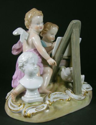 Meissen Model 2462 - ' Allegories of a Sculptor and Painter '.  Late 19th Century. 4