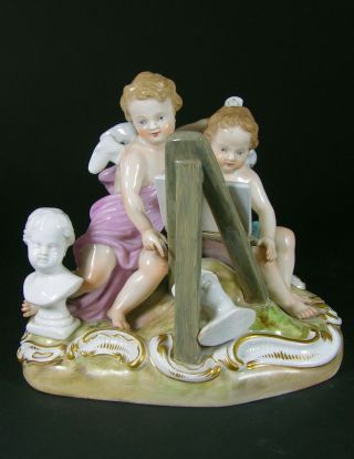Meissen Model 2462 - ' Allegories of a Sculptor and Painter '.  Late 19th Century. 5
