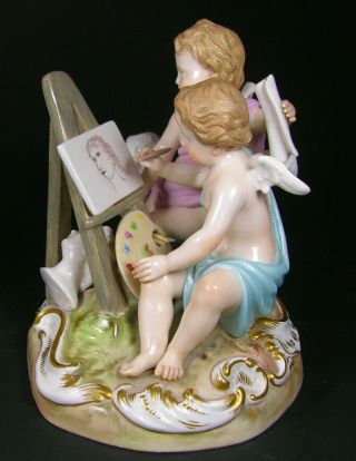 Meissen Model 2462 - ' Allegories of a Sculptor and Painter '.  Late 19th Century. 7