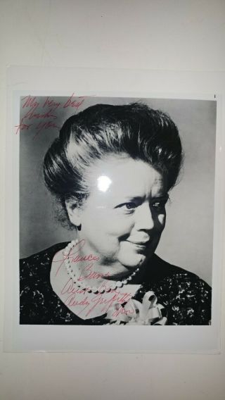 Rare Frances Bavier Signed 8x10 Photo The Andy Griffith Show Aunt Bea Aunt Bee