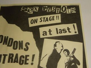 SEX PISTOLS GIG FLYER for 1976 15th Nov.  Notre Dame Hall Leicester Sq.  London 3